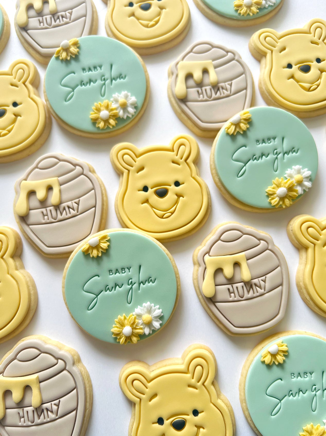 Winnie the Pooh Baby Shower Cookies 24 Pack