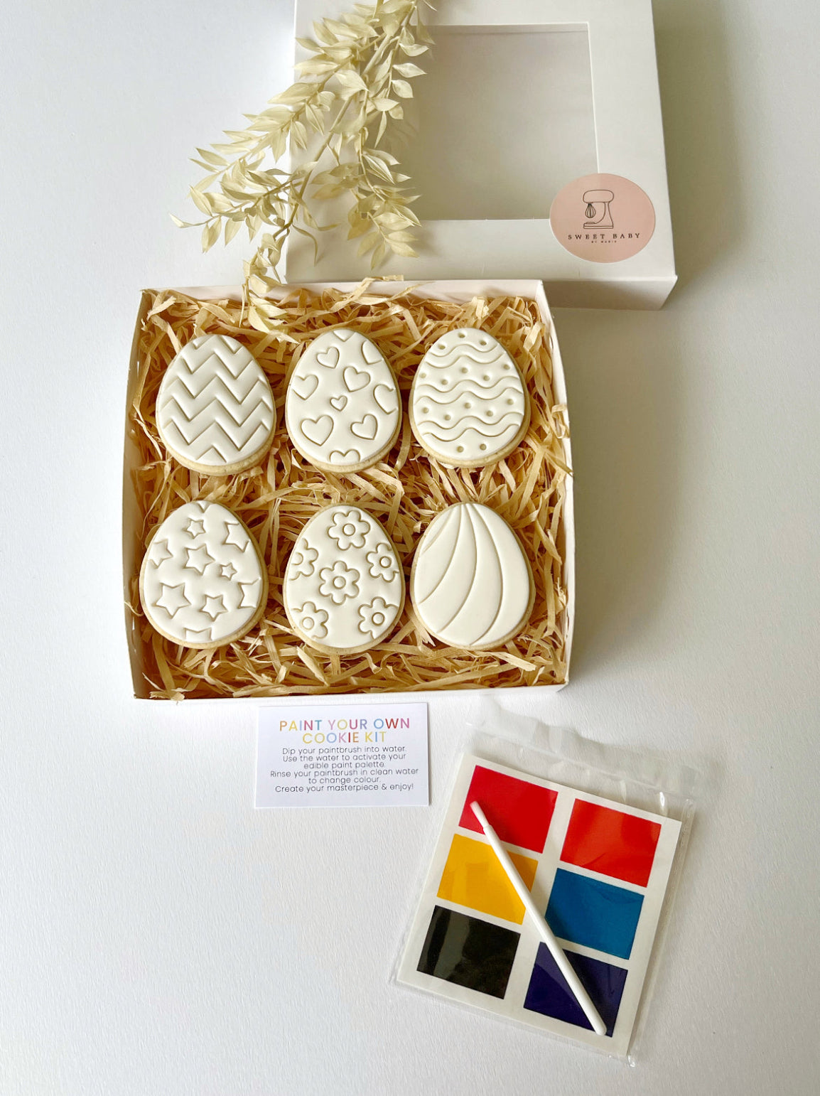 Paint Your Own Easter Eggs Cookie Gift Box