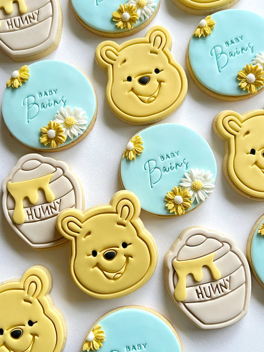 Winnie the Pooh Baby Shower Cookies 24 Pack