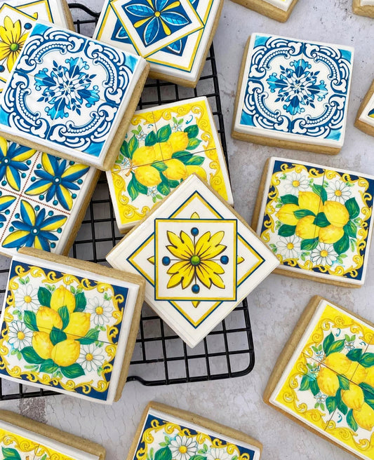 Positano Tile Cookie Set 12 Pack