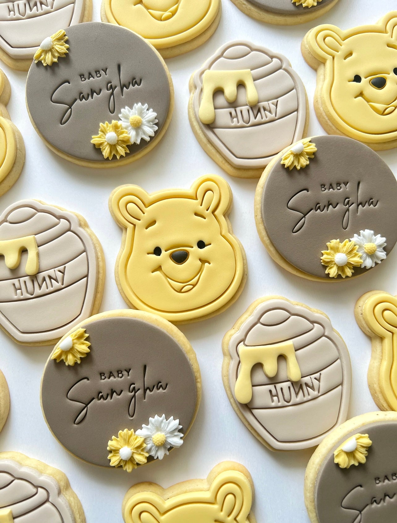 Winnie the Pooh Baby Shower Cookies 24 Pack