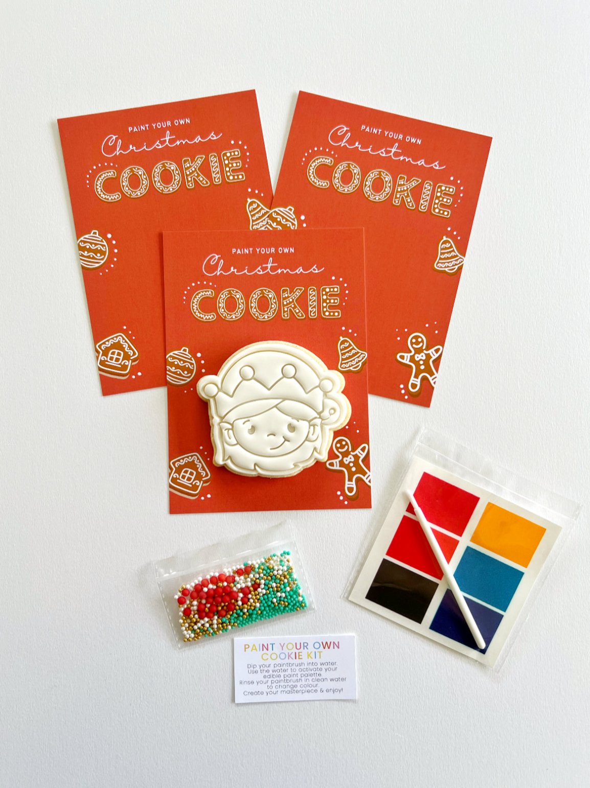 Christmas Elf Individual Paint Your Own Cookie PICK UP ONLY