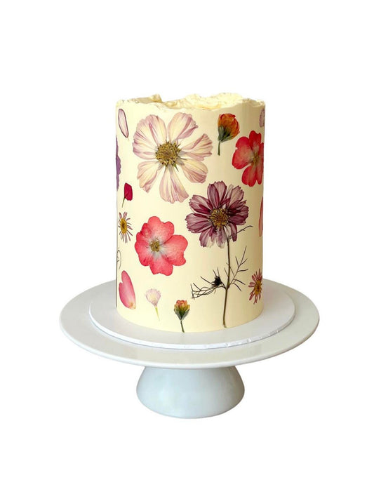 Pressed Florals Celebration Cake